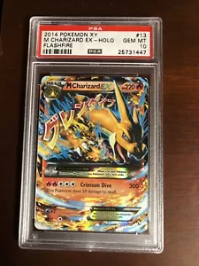 2014 PSA 10 Charizard Pokemon XY M Ex-Holo Flashfire Gem Mint #13 - Picture 1 of 8
