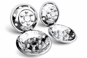 Molduras delanteras y traseras de 16" para Fiat Ducato 07 - 14 cubiertas de acero inoxidable pulidas - Imagen 1 de 12