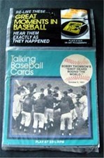1989 CMC Talking Baseball Card 33 RPM Record # 12 Bobby Thomson's HR Shot