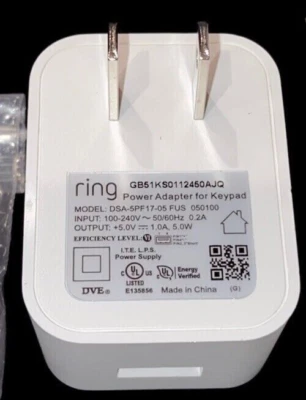 Ring Alarm AC Power Adapter for 2nd Gen Ring Security System Keypad - Image 1 of 2
