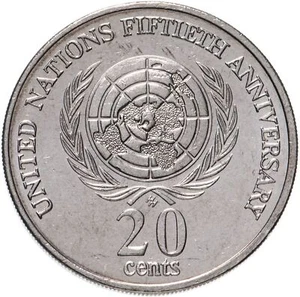 Australia | 20 Cents Coin | United Nations | Km:295 | 1995 - Picture 1 of 8