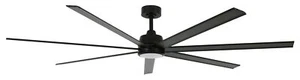 Eco friendly Ceiling fan LED Light Atlanta Black 72" DC Ceiling fan with Remote - Picture 1 of 4