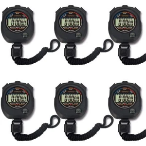 6 pack Multi-function Electronic Digital Sport Stopwatch Timer, Large Display - Picture 1 of 7