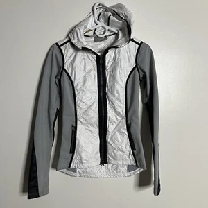 Athleta Jacket Womens Full Zip Womens Hooded White 2XS - Picture 1 of 6