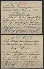 [20412] - 2 x GOLD-NOTGELD TIENGEN, Elektrizitätskasse, 0,50 + 1,00 Goldmark, 17