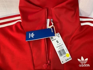 NEW Adidas Funnel Neck Track Top 1/4 Zip Better Scarlet Pullover Jacket Men's S - Picture 1 of 5