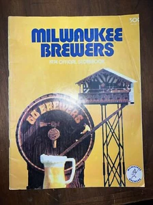 1974 Milwaukee Brewers vs Oakland A’s Program Scorecard - Picture 1 of 6