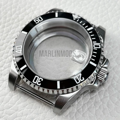 200米防水40毫米潜水拉丝手表表壳Mod适用于NH35A NH34蓝宝石零件 — 第 1/4 张图片