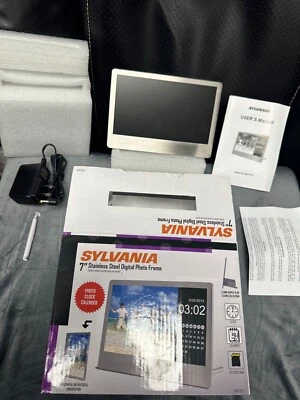 Sylvania 7 Inch Digital Photo Frame Open Box - Image 1 of 4