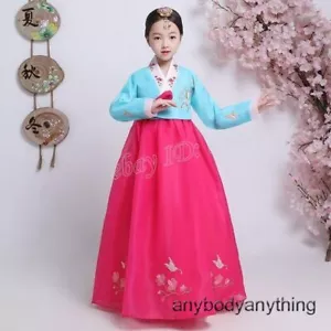 Traditional Korean Clothing Children Embroidered Hanbok Girls Baby Hanbok Dress