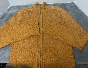 Jamie Scott Women’s Crop Cardigan Zip Up Silk & Wool Sz L Cozy Autumn Office - Picture 1 of 13