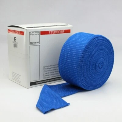 BLUE TUBULAR BANDAGE - SIZE E - 8.5CM X 1M - SMALL THIGH - MEDIUM KNEE - Image 1 of 2