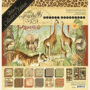 GRAPHIC 45 "SAFARI ADVENTURE" 12X12 DCE JUNGLE ANIMALS ZOO SCRAPJACK'S PLACE - Picture 1 of 12