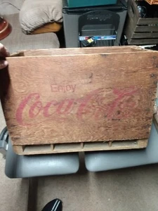 Vintage, Wooden, 1950s, Coka Cola, Crate, Unusual Size, 12 pack, 1 liter... - Picture 1 of 12
