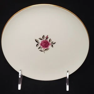 Vintage Roselyn by Lenox X-304 8" Salad Plate W/Red Rose & Gold Trim - Picture 1 of 2