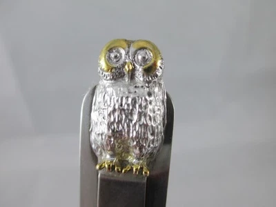 MERAVIGLIOSO SEGNALIBRO "GUFO" IN ARGENTO STERLING PRE-LOVED 72,5 X 17mm - Immagine 1 di 4