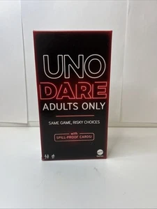 UNO Dare Adults Only Card Game 2-10 Players Spill-Proof Cards NEW - Picture 1 of 2