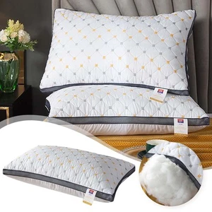 Feather Down Pillow Core Home & Hotel Use Neck Supportive Soft & Breathable - Picture 1 of 8