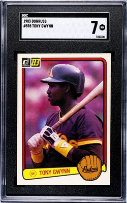 Donruss Tony Gwynn RC 1983 #598 SGC 7 casi nuevo Padres de San Diego Foto 1 de 2