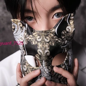 Women Mask Cosplay Fox Spirit  Matchmaker Eye Mask Gold Foil  Halloween Display  - Picture 1 of 5