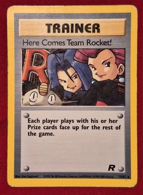 Pokémon TCG Team Rocket Here Comes Team Rocket 15/82 Holo Original 2000 - Image 1 of 4