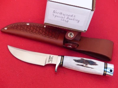 Northwoods Gladstone ручной работы олень новом 1n коробка специальный охотничий нож с фиксированным лезвием - Изображение 1 из 4
