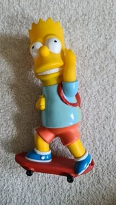 Genuine Vintage The Simpsons - Bart Simpson on skateboard figure 1997 Fox 9" - Picture 1 of 3