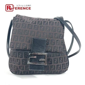 Bolso Bandolera Fendi Zucchino Logo Solapa Bolsillo Hombro Cuero/Lona Mujeres Br - Imagen 1 de 11