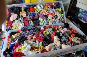 Lot of 10 random hair scrunchies - Picture 1 of 5