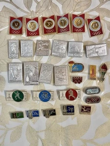 VTG Set of 30 pcs Pins Badges Olympic Games 1980 Moscow Soviet Enamel Sport USSR - Picture 1 of 6
