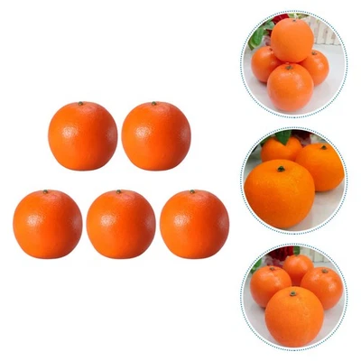  5 Pcs Deko Obst Gefälschte Orange Simulationsfrucht Esstischdekoration - Bild 1 von 4