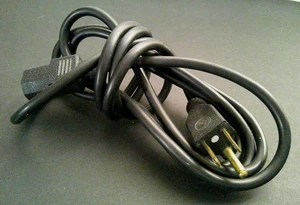 Standard Electrical 3-Prong Power Cord E142755 (7 feet) Black - 125V-10A Cable - Picture 1 of 2
