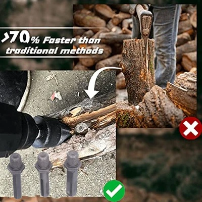3 Pcs Drill Bit Shank Impact Resistant Wood Splitting Drill Bit Handle - Image 1 of 4