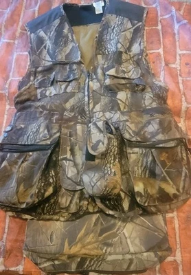 fieldline hunting shooting game vest W/ Removable  Back Cushion Sz Large Camo - Image 1 of 2