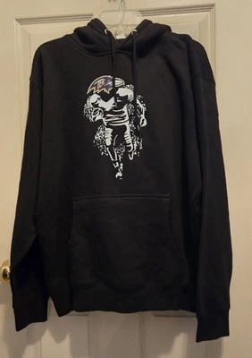 BALTIMORE RAVENS 男式初学者品牌连帽运动衫,尺寸 L — 第 1/4 张图片