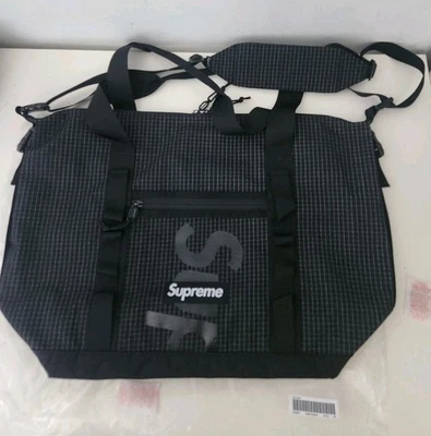 SS24 Supreme Bolso de Mano Resistente al Agua Nylon Negro Bolsa de Lona Foto 1 de 4
