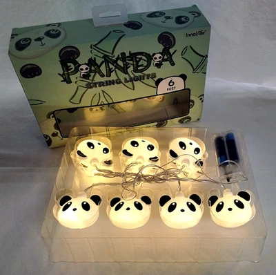 INNOVIBE - Panda Head 2 Feet String Lights - Battery Operated - 10 Warm Glow LED - Image 1 of 4