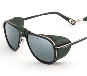 Vuarnet Sunglasses VL211200021123 GLACIER 2112 VL2112 Black/Green + Pure Grey SF - Picture 1 of 15