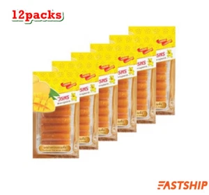 12x Mango Dried Sheet Rolled Chewing Thai Fruit snack Sweet&Sour Delicious 32g - Picture 1 of 9
