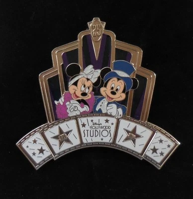 Disney WDI Hollywood Studios 25TH Anniversary Jumbo Pin Mickey & Minnie LE300 - Image 1 of 4