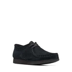 Clarks Kids Wallabee O Black Suede 26168038 - Picture 1 of 7
