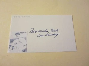 Gene Crumling (d. 2012) Signed 3X5 Index Card MLB Baseball St. Louis Cardinals - Picture 1 of 3
