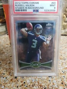 2012 Topps Chrome #40 Russell Wilson Stands RC Rookie PSA 9 MINT SEAHAWKS