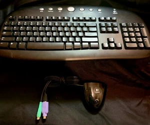 Logitech Cordless Internet Pro Keyboard Receiver Y-RAJ56A media controls USB PS2 - Picture 1 of 3