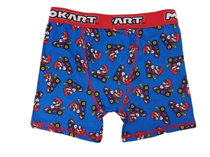 Super Mario Bros Mario Kart Boy's Blue Elastic Fit Boxer Briefs Underwear Size 8 - Picture 1 of 5