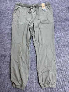 Weatherproof Pants Womens Large Green Joggers Drawstring Soft Pockets Hiking New - Picture 1 of 13