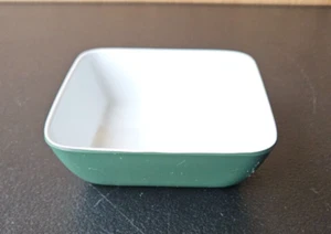 CUENCO CUADRADO DE PLÁSTICO VERDE/BLANCO NORITAKE. - Imagen 1 de 5
