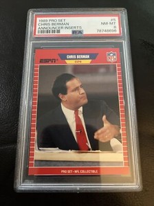 1989 Pro Set Announcers #5 Chris Berman Football Card PSA NM-MT 8