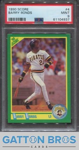 1990 Score Barry Bonds #4 PSA 9 MINT