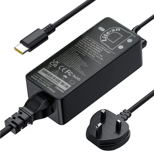 Caricabatterie adattatore CA laptop USB C per IBM Lenovo ThinkPad T470s P52s L480 E480 - Foto 1 di 6
